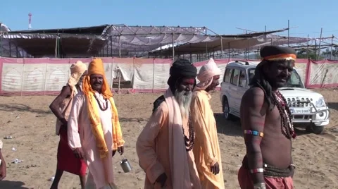 SADHUS OF RAJASTHAN INDIA 스톡 동영상 1099157