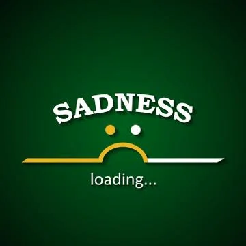 Sadness is loading - background template Illustrazione stock