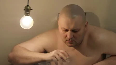 Sadness men smoking Stock Footage 10791719