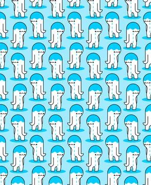 Sadness pattern seamless. Sadness background. Vector illustration Stock Illustration