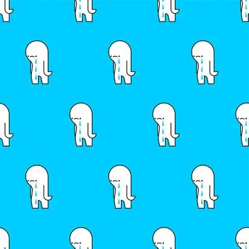 Sadness pattern seamless. Sadness background. Vector illustration Stock Illustration
