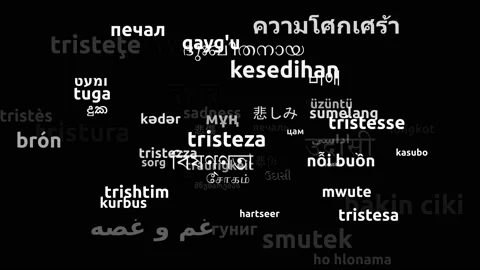 Sadness Translated in 61 Worldwide Languages Endless Looping 3d Zooming Wordc Video stock 145202154