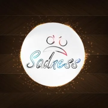 Sadness typography Illustrazione stock