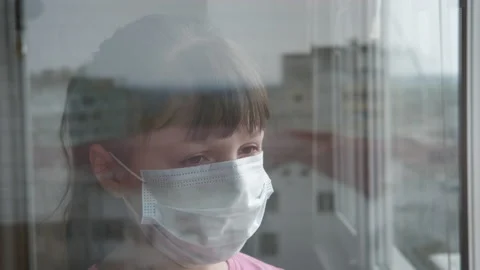 Sadness in virus isolation. Stock Footage 130591269