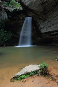 Saeng Chan waterfall. Stock Photos