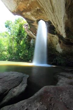 Saeng Chan waterfall. Stock Photos