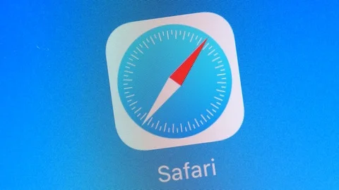 Safari App Icon Launching On Smartphone Screen Stock Footage