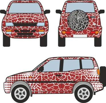 Safari car Stock-Illustration