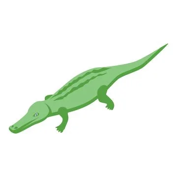 Safari crocodile icon isometric vector. Alligator animal Stock Illustration