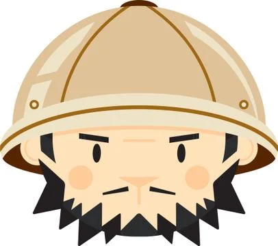 Safari Explorer Head  Stockillustratie