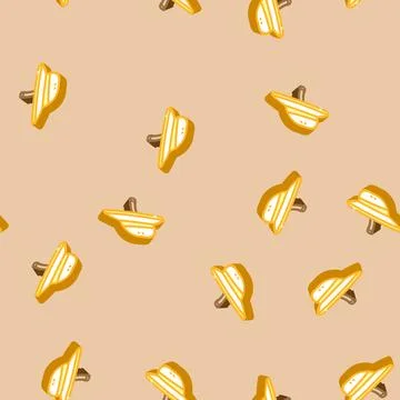 Safari hat cap isometric icon seamless pattern Stock Illustration