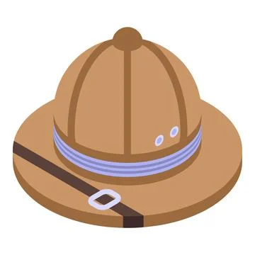 Safari hat icon isometric vector. Helmet explorer イラスト素材