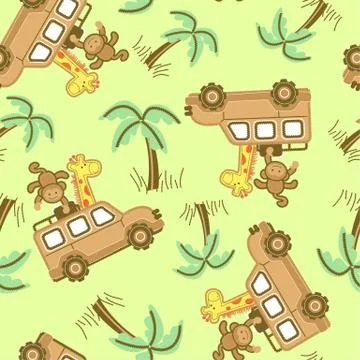 On safari. Stock Illustration