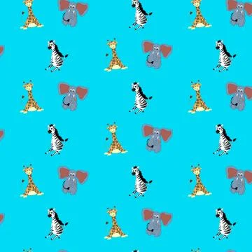 Safari pattern vector Stock Illustration