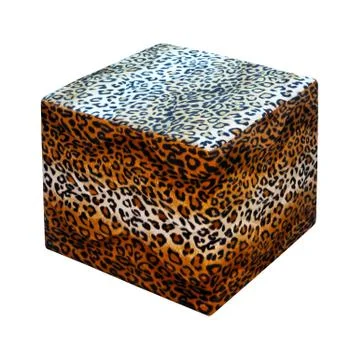 Safary style stool isolated included clipping path Stock Photos