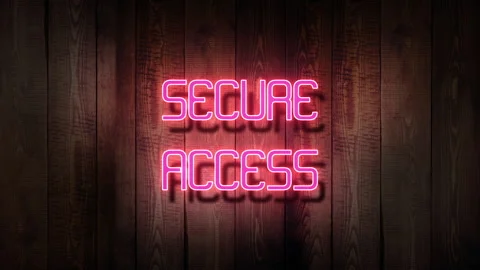 Safe access with a neon sign Video stock 182017116