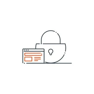 Safe and Secure Web sites on the Internet. HTTPS Protocol. SSL certificate Stock Illustration