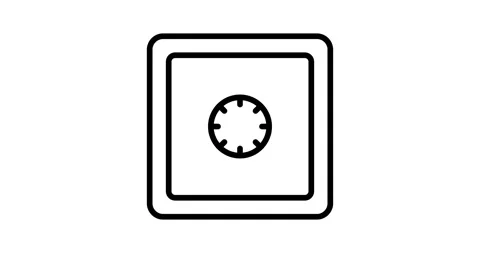 Safe animated outline icon Stock Footage 250448506
