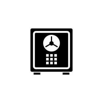 Safe Bank Deposit Flat Vector Icon Stock Illustration