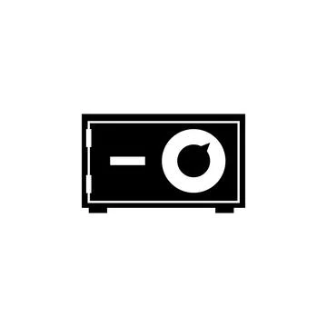 Safe Bank Deposit Flat Vector Icon Stock Illustration