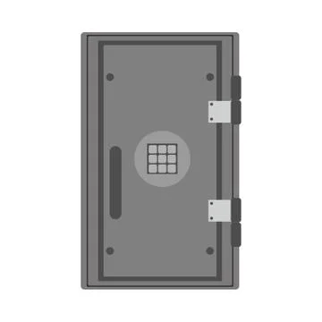 Safe banking object investment vector icon lock box. Security treasure money  Stock Illustration