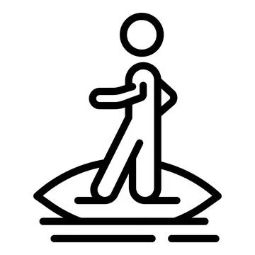 Safe beach surf icon outline vector. Safety life Stock Illustration