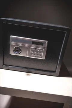 Safe on black background 스톡 사진