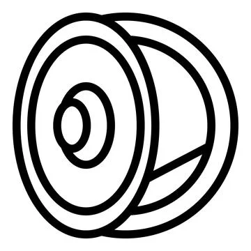 Safe box cipher icon, outline style Illustrazione stock