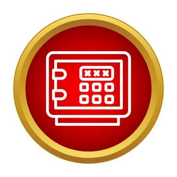 Safe box with digital keypad offering security and protection 스톡 일러스트