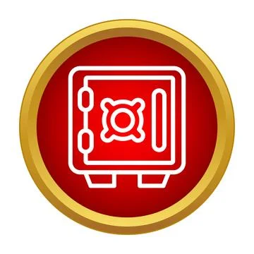 Safe box icon illustrating secure money storage Stock Illustration