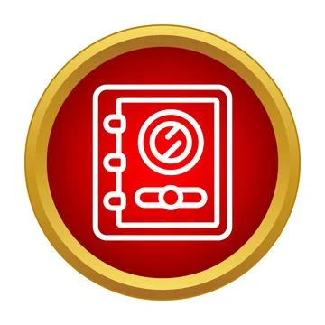 Safe box icon illustrating secure money storage Stock Illustration