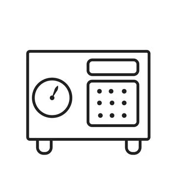 Safe Box Icon, Perfect for Security and Finance Graphics Illustrazione stock