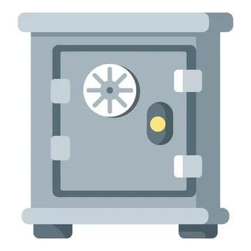 Safe box icon representing financial security, asset protection, data privacy Stock Illustration