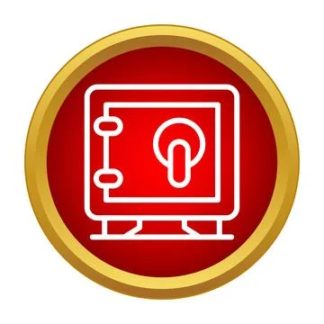 Safe box icon representing financial security and protection Stock Illustration