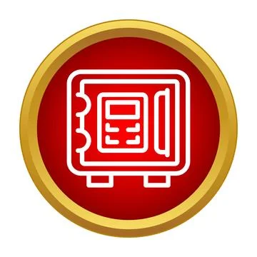 Safe box icon representing money protection and security Stock Illustration
