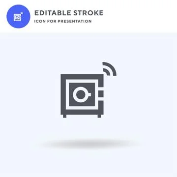 Safe Box icon vector, filled flat sign, solid pictogram isolated on white, lo イラスト素材