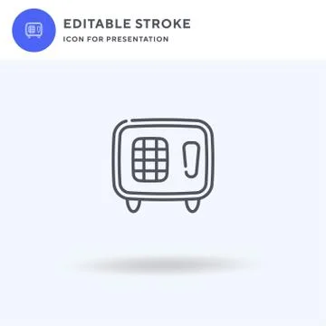 Safe Box icon vector, filled flat sign, solid pictogram isolated on white, logo イラスト素材