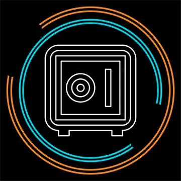 Safe box icon - vector security illustration Stock Illustration