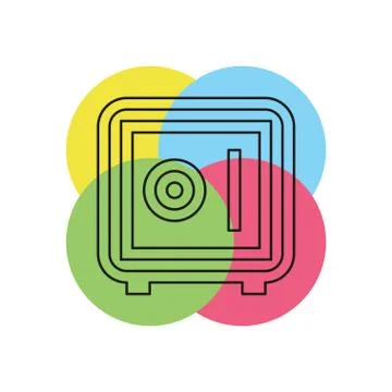 Safe box icon - vector security illustration Stock Illustration