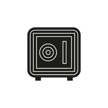 Safe box icon - vector security illustration - wealth protection - money savi Stock Illustration