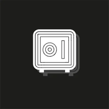 Safe box icon - vector security illustration - wealth protection - money savi Stock Illustration