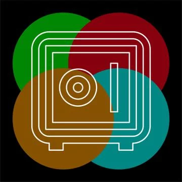 Safe box icon - vector security illustration Stock Illustration