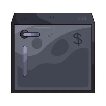 Safe box illustration Ilustración de archivo