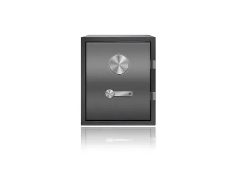 Safe box isolated on white Stock Illustration