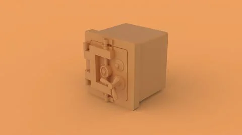 Safe box with padlock 3d image イラスト素材