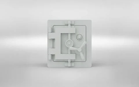 Safe box with padlock 3d image 스톡 일러스트