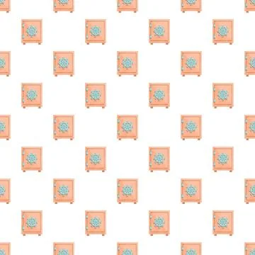 Safe box pattern ensuring financial security and protection Stockillustratie