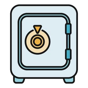 Safe box protecting assets and valuable possessions Stock Illustration