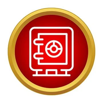 Safe box protecting precious items security icon 库存插图