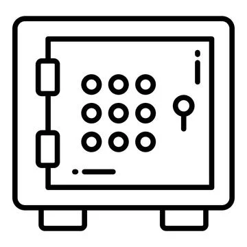 Safe box, Protection and security vector icons set cyber computer network b.. Ilustración de archivo